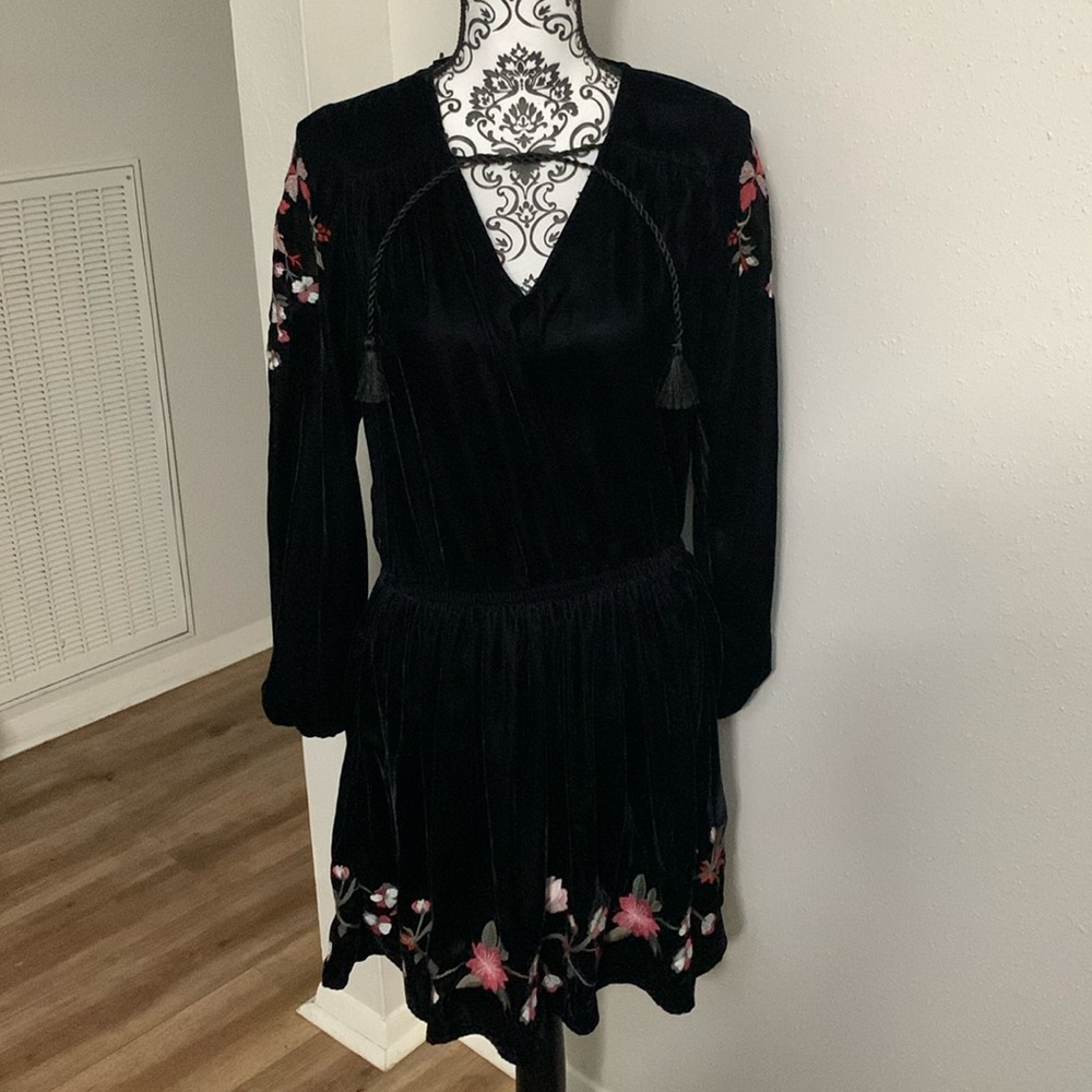 Black Velvet LongSleeve Dress S/M